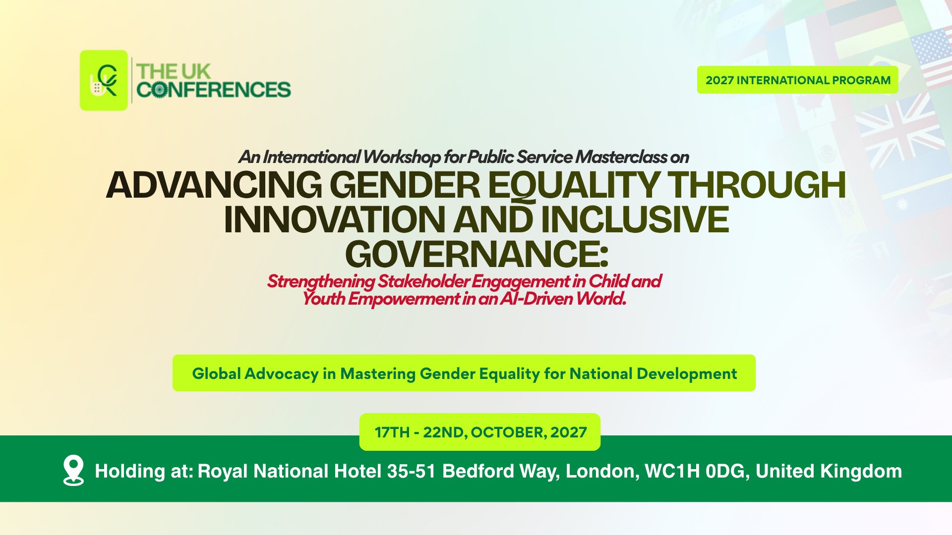 Advancing Gender Equality Through innovation and Inclusive Governance